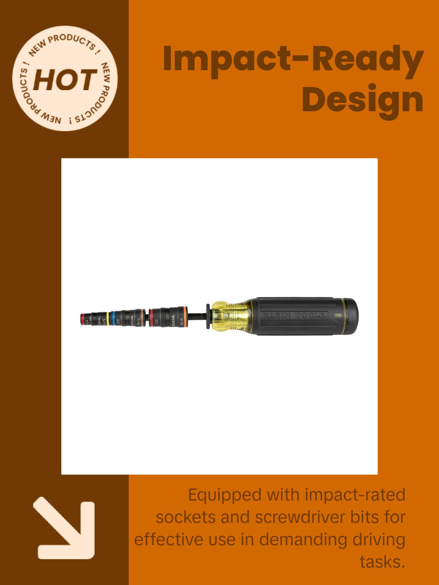 Klein Tools 32303HD 20-in-1 Impact Driver Set with Screwdriver Bits and Flip Sockets Klein Tools 32303HD 20-in-1 Impact Driver Set with Screwdriver Bits and Flip Sockets