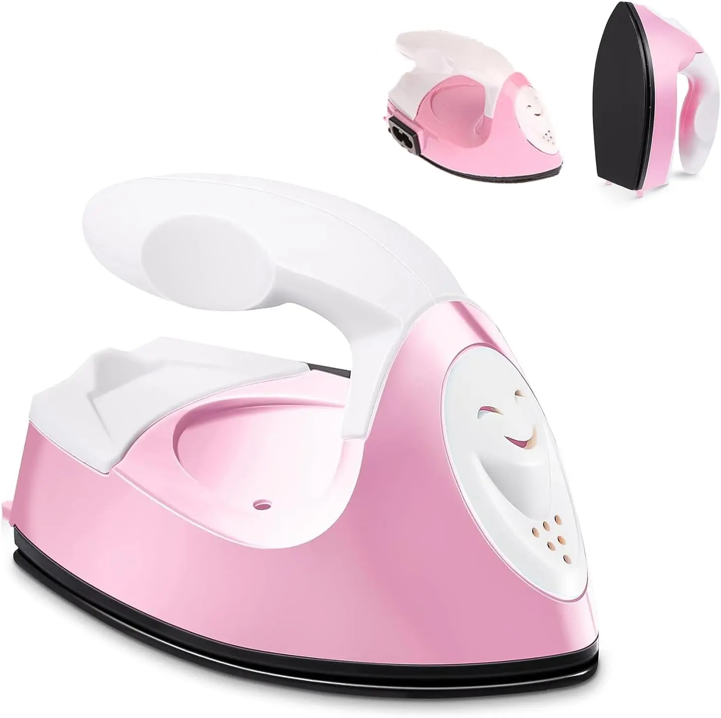 Mini Craft Iron,Pink Mini Heat Press Machine Small Iron Portable Travel Handy Heat Iron-on for DIY Transfer Projects,Crafting Clothes