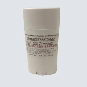 Drewberry Soap- Goat Milk Deodorant- Raspberry Sangria- Aluminum, Paraben, Pthalates & Baking Soda Free, Gentle, Sensitive Body Care Body Wash