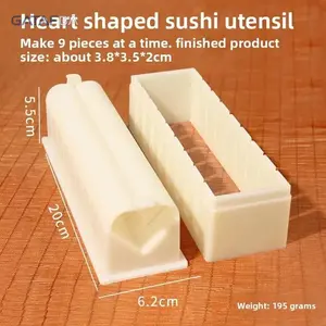 Sushi Making Kit Complete Sushi Mold Set Easy Rice Roll Maker, Household DIY Sushi Tool for Nori Roll, Food-Grade Reusable Sushi Kit for Beginners, Perfect for Home Cooking Family Dinner Party Homemade Japanese Sushi Quick Simple to Use