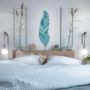 Tribal Feather Stencil For Walls - Large Feather Wall Stencil - Wall Stencil