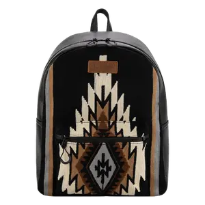 Wrangler Ladies Southwestern Knitted Black Backpack WG174-9115BK