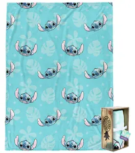 Jay Franco Disney Lilo & Stitch Throw Blanket with Gift Box