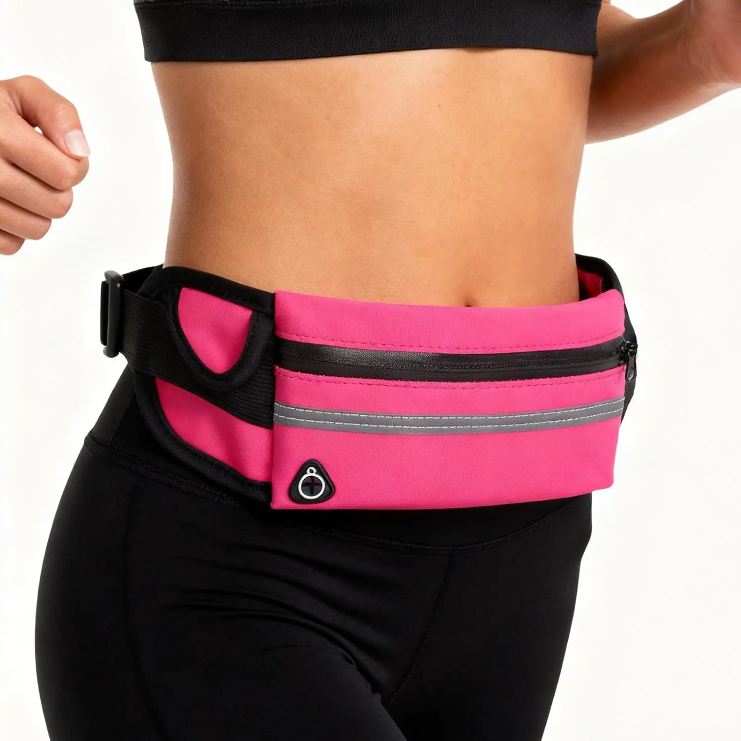 Running Money Belt Bag, Slim Water-Resistant Phone Holder for Men and Women with Adjustable Strap and Reflective Strip for Outdoor Fitness, Comfortable Design, Slim Running Phone Holder, Outdoor Runs