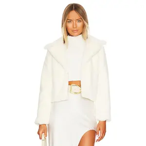 MORE TO COME Payton Faux Fur Jacket in Ivory