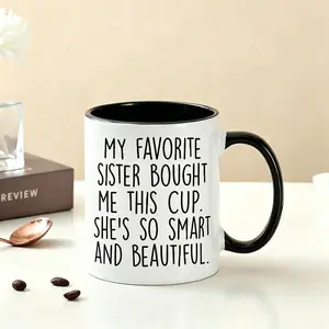 Funny Brother Gift Ceramic Cup – SReusable Coffee Cups From My Sister 11Oz Ceramic Mug