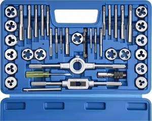 40 count Metric Tap and  Set, Metric Standard Rethreading Tool Kit, Coarse and Fine Threads for  External and Internal Threads, Essential Repair Tool Kit with Thread Wrench