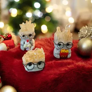 Clear Quartz 'Lil Guys' Clusters for Mineral Collectors with Charms