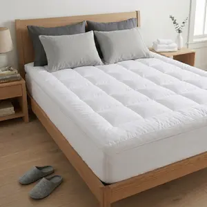 Extra Thick 800 GSM Down Alternative Overfill Plush Mattress Pad, Stretchable Pockets Fitted Mattress Pad (8–21 Inches),Breathable, Soft on Skin,Luxury Comfort Cooling Mattress Topper