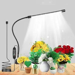 Grow Lights for Seed Starting, Full Spectrum Grow Lights for Indoor Plants Like Succulents, Fruits and Vegetables, Plant Light with Auto On Off Timing, 9 Dimming, 360 Degree Adjustable