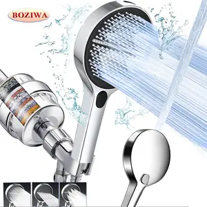 High Output Rain Multi-Mode Handheld Showerhead, Anti-clogging nozzles, built-in power wash function for cleaning tubs, tiles and pets, stainless steel hose, wall and ceiling mounts