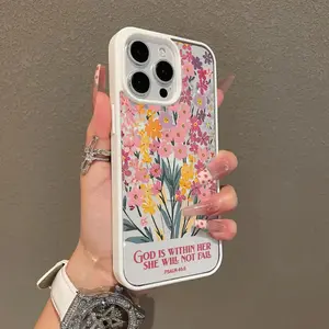 Premium Magnetic Smartphone Casing - MagSafe Ready, Flower-Inspired, Durable, Anti-Fall, Ultra-Thin, for iPhone 11/12/13/14/15/16/17 Pro Max, Handheld Devices Protection, Everyday Mobile Phone Accessory