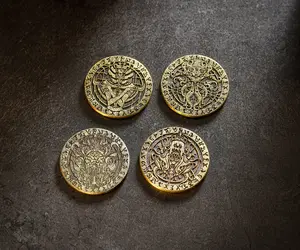 Four Elements Cthulhu Mythos Metal Coins