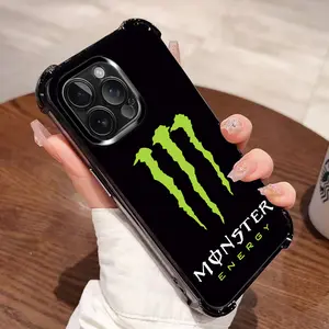 Luxury monster Phone Case Full Protect Clear Case For iPhone 15 16 Pro Max 14 13 12 11 Pro XS Xs Max Plus Electroplated Four Corners Anti Drop Protective Plating Shockproof Case cover