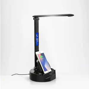 Lumicharge III LED Desk Lamp with Wireless Charging Bluetooth Speaker App Controls Adjustable Color Modes Brightness Cup Pen Holder Watch Headset Clips Motion Sensor Night Light
