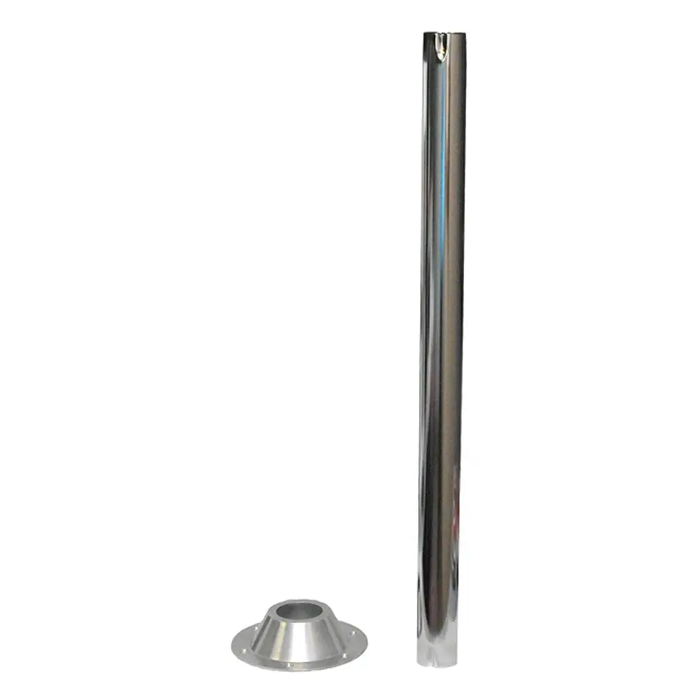 Round Surface Mount Pedestal Base, Chrome
