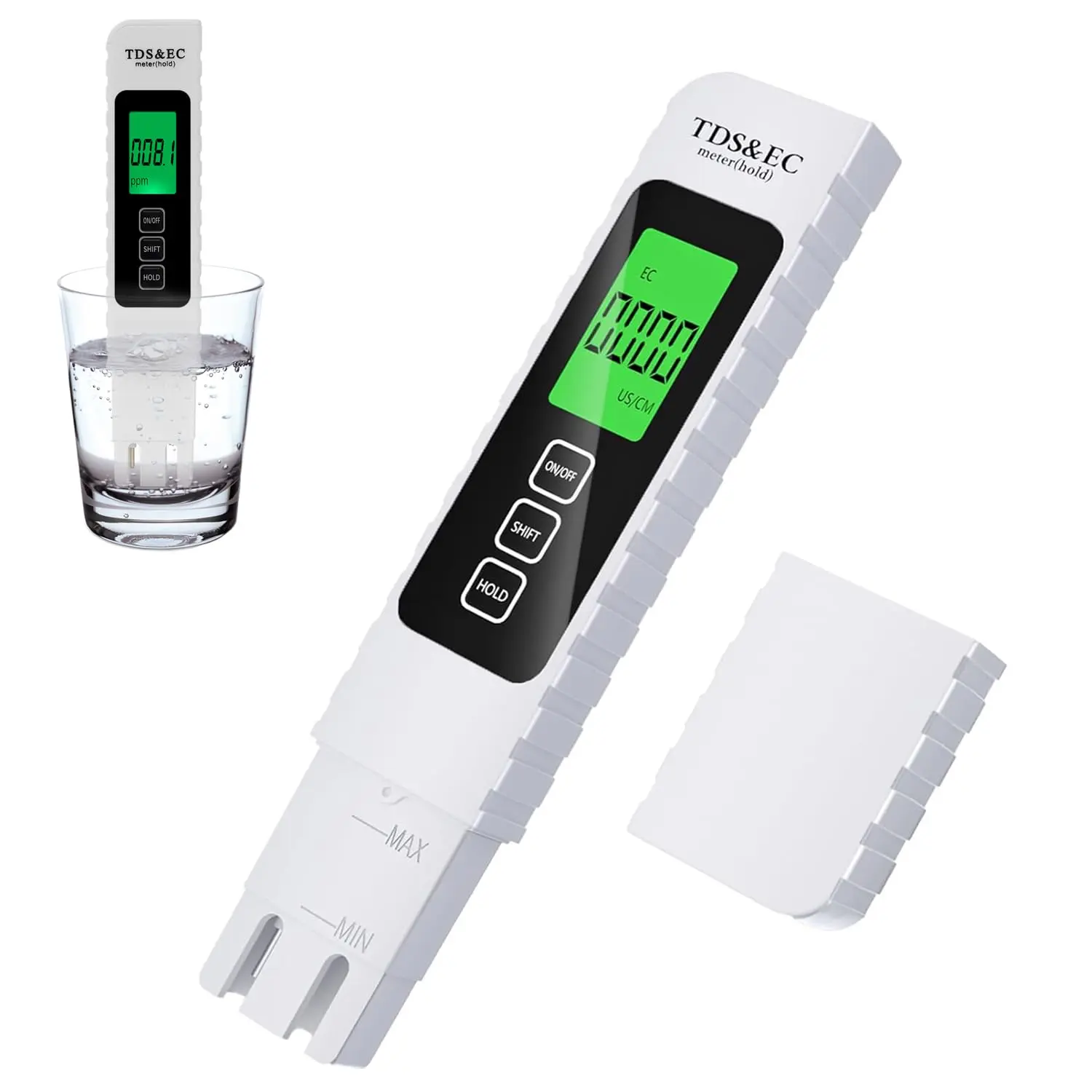 TDS Meter Digital Water Tester - Accurate Water Tester for Drinking Water | 0-9990 PPM Meter - 1s Water Quality Tester - TDS Water Tester for Hydroponics, Household Drinking, and Aquarium