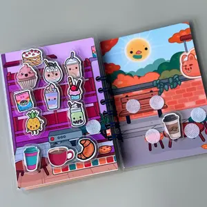 Busy book, mini busy book, Montessori book, soft book/ quiet book/ gift for girls / gift for boys/birthday gift/write and erase/ toca boca/ pretend and play/ toca boca world/ toca boca play