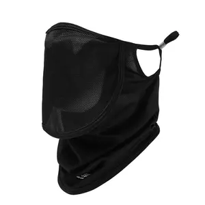 Unisex Summer Mesh Sun Protection Face Mask - Ear-Loop Neck Gaiter & Face Shield, Breathable Cover for Cycling, Sports