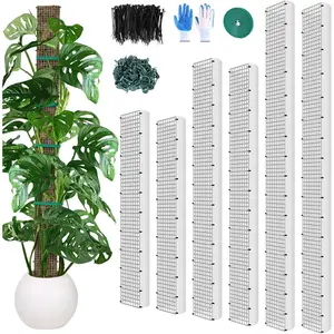 24"+40"+60" Metal Moss Pole - 6 Pack D Shape Sphagnum Moss Pole, Moss Poles for Climbing , Monstera, Climbing  Indoor