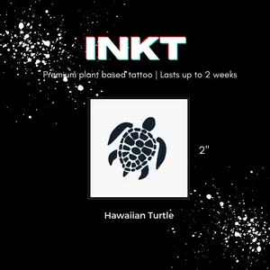 Turtle Tattoo | 2 Week Temporary Tattoo | Plant Based Vegan Tattoo | Ocean Tattoo | Tribal Tattoo | Festival Tattoo | Matching Tattoo | Gift Idea | Temporary Tattoo | Hawaiian Tattoo