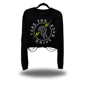 DRIVE BACK ROAD RASH CROP LONG SLEEVE TEE