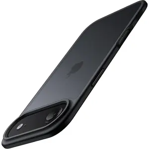 Black Matte Case for iPhone Air 17E 17 E 16E 16 Pro Max 15 Plus 14 13 12 17Pro Frosted Translucent Back Phone Cover Accessories