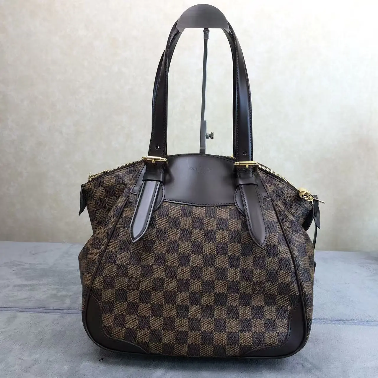 Pre-owned Louis Vuitton leather tote bags Verona MM Damier Ebene Canvas Tote Bag 638017