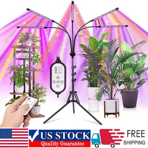 LED Plant Growth Light, 1 Count 5 Heads Plant Grow Light, USB Powered Timer Dimmable Plant Grow Lamp with Tripod, Suitable for Indoor & Outdoor Use