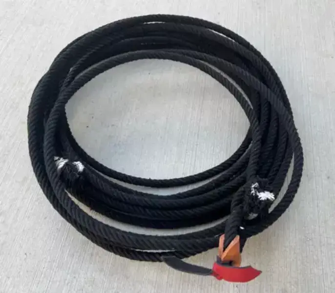 [HIGH QUALITY]27ft LONG WESTERN KIDS ROPE, BLACK LASSO LARIAT COWBOY KIDS RODEO BEGINNER ROPE