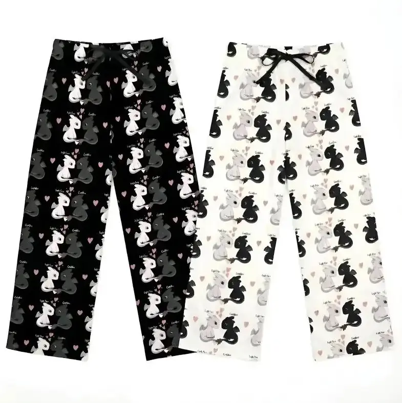 How to Train Your Dragon Pajama Pants Unisex, Toothless Night Fury Print Lounge Pants, Casual Loose Sleepwear Bottoms Women Men, Comfortable All Season Nightwear Home Pants