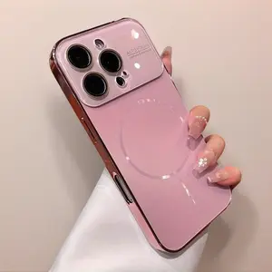 Phone Case: Large Window Case for Apple iPhone 17 Pro Max, iPhone 16 Pro with Built-in Lens Protector, Full-Coverage Drop-Proof Magnetic Case for iPhone 15 Pro, Premium Feel Protective Cover for iPhone 14, Soft Edge Hard Shell
