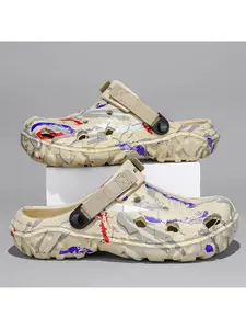 Men's Summer Clogs Sandals Eva Slippers Men Fashion New Flat Sandals Men Women Leisure Slides Men Casual Shoes Pu Leather Slippers