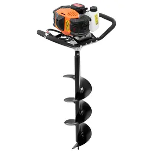 D ProTool Hub Gas Post Hole Digger 52CC 1450W with 8 Drill Bits & 1 Extension Rod for Efficient Groundwork Durable Alloy Steel Construction Ergonomic Handle