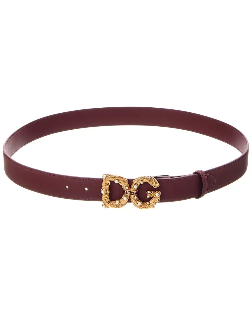 Dolce & Gabbana DG Logo Leather Belt