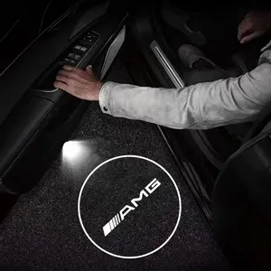 2pcs LED Car Door Welcome Light Logo Projector for Mercedes-Benz W212 W205 Amg Ml W166 W176 W177 W213 W246 Glb Glc Gla Gls Gle Accessories