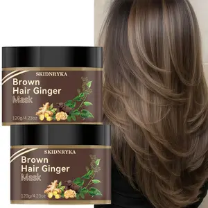 He Shou Wu Ginger Hair Mask Conditioner, Compact with Pouch, Deeply Nourishes Strands, Repairs Dry Locks, Gentle Non-Irritating, Unisex Damaged Hair Fix for Daily & Travel Use, Holiday Gift