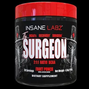 Insane Labz The Surgeon BCAA Supplement, 30 Servings, Supports Muscle Recovery & Maintenance