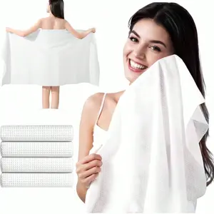 Disposable Large Bath Towels, Thick Portable Camping Towels For Travel, Hotel, Business Trip, Swimming, Pets, Sauna, Spa, 55" X 27.5"