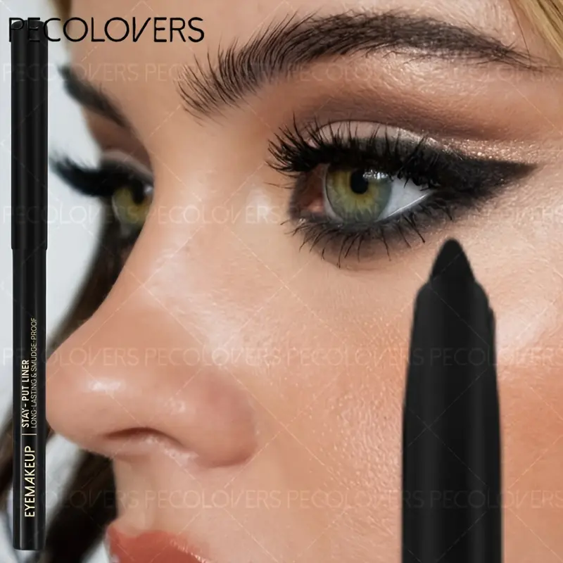 Balck Eye Pencil, Natural Enlarge Your Eyes, Long-lasting & Matte Texture & Create Perfect Eyeliner, Longwear Eyeliner, Matte Eyeliner Pencils, Makeup Eyeliner, for All Skin Types, Easy To Use