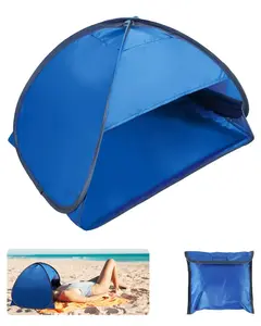 Lpxpass Portable Mini Head Pop Up Tent Sun Shelter for Beach Sunbathing Windproof Sand Proof Camping Hiking Picnic Blue Outdoor Enthusiasts