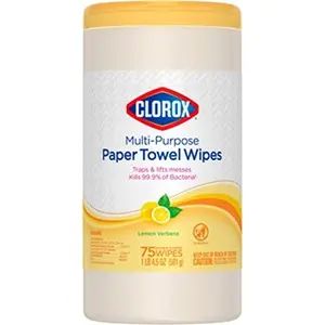 212 MAIN Lemon Verbena Sanitizing Wipes, 75-Count Lightly Moist Household Wipes for Kitchen & Steel Surfaces, Bacteria-Kill Disinfectant for Stainless Steel