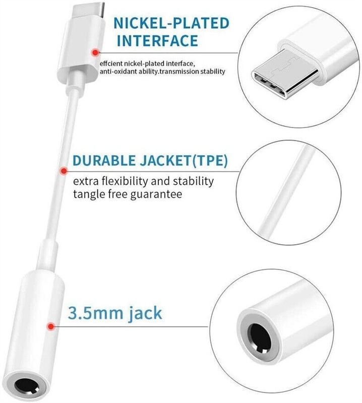 iPhone 15 Headphone Adapter USB Type C to 3.5mm Headphone Jack Aux Audio Adapter Dongle Compatible for iPhone 15/15 Plus/15 Pro/15 Pro Max, iPad Pro, MacBook, Galaxy S23 S22