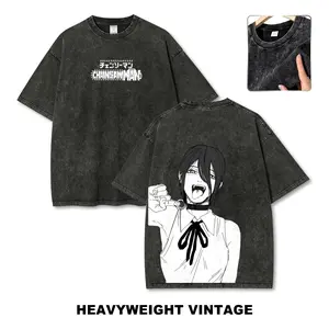 Chainsaw Man Vintage Tee 90s Graphic Tees Men's t Shirts Graphic Tee t Shirts Funny Graphic Tee Good Graphic Tees Men's Graphic Tees Streetwear Outfits Men Vacation Outfits Oversized Tshirt Men
