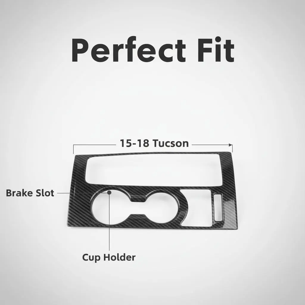 High-Definition Tool-Free Carbon Fiber Style Sticker Set, Complete Interior Accent Kit for 15-18 Hyundai Tucson, Multi-Piece Protective Scratch Guard for Dashboard, Window Switch, Steering Wheel
