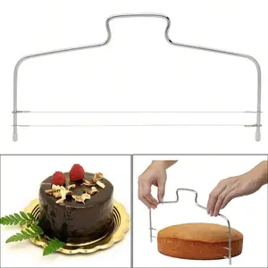 Cake Leveler Slicer for Levelling Layers,Cake Wire Cutter Stainless steel Adjustable Cake Cutter Slicer Leveler for Cake cheese Slicer For Even Slices