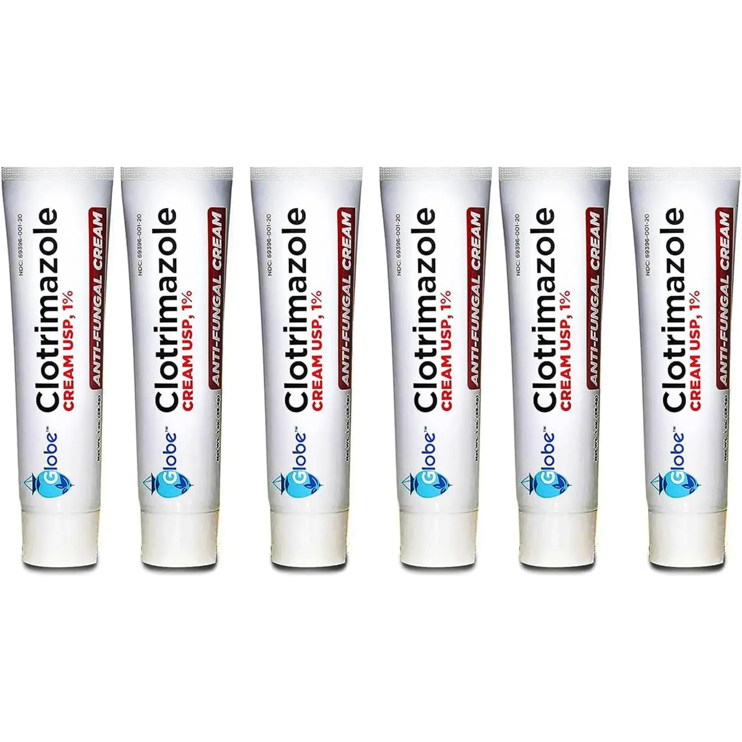 (6 Pack) Clotrimazole Antifungal Cream 1% USP, 1 oz, Anti Fungal Treatment, Relieves Itching, Burning, Cracking and Scaling Associated Athletes Foot, Jock Itch, Ringworm and More