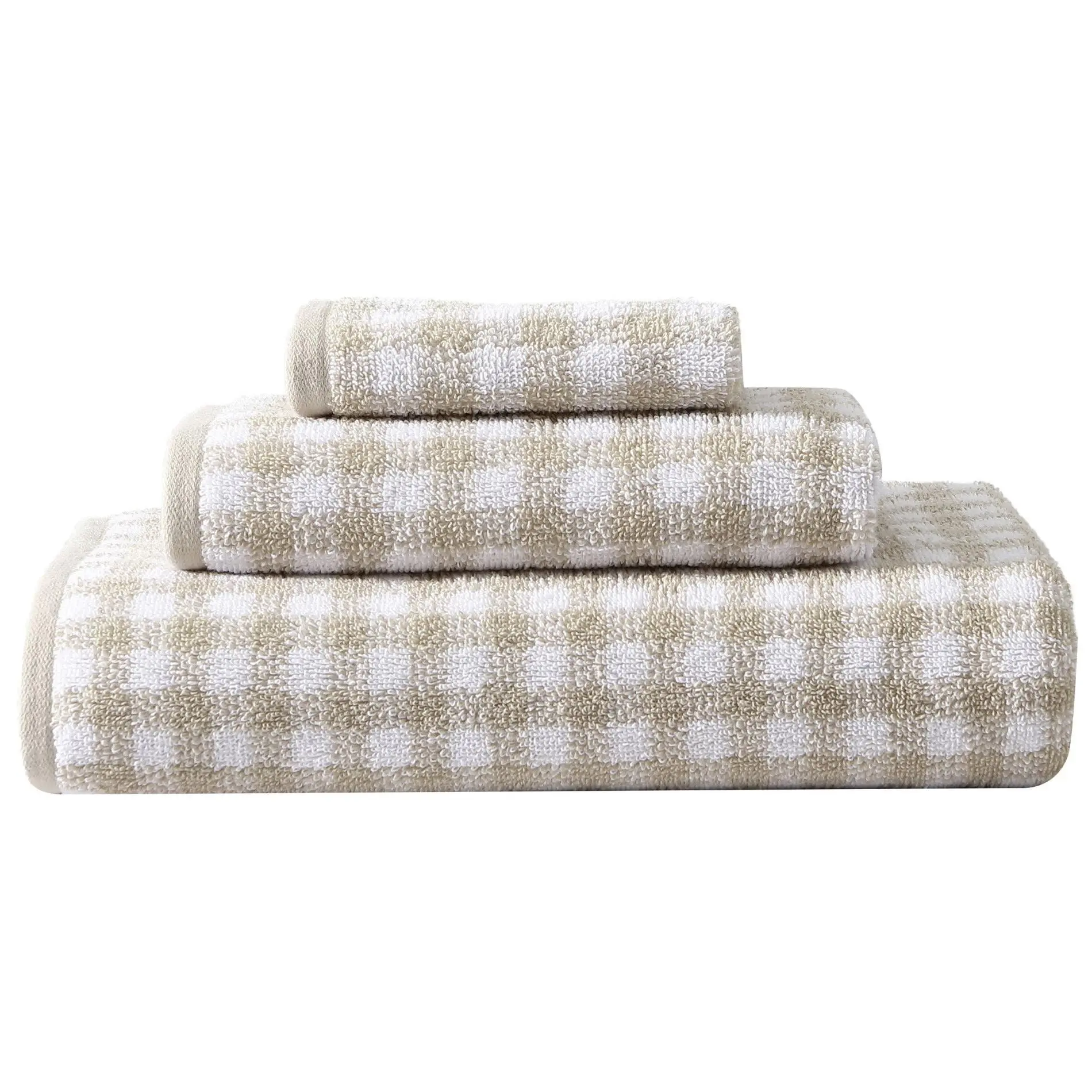 Laura Ashley Ginny Tan 3 Piece Towel Set