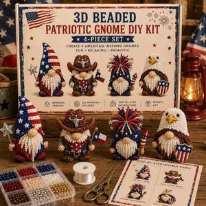 Creative Christmas DIY Bead Doll, Nordic Dwarf Figure Collection Ornament, Festive Birthday Gift, Perfect Holiday Decoration