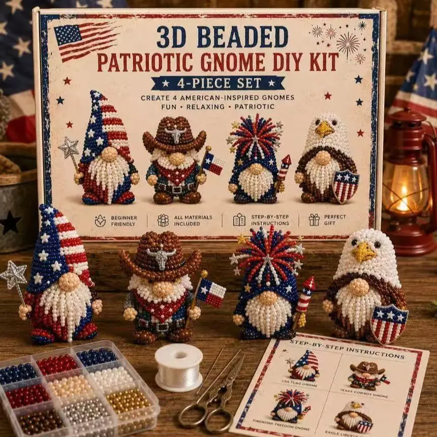Creative Christmas DIY Bead Doll, Nordic Dwarf Figure Collection Ornament, Festive Birthday Gift, Perfect Holiday Decoration, Christmas Decorations